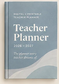 Teacher Planner cover style: Denim Waves