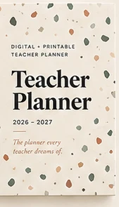 Teacher Planner cover style: Confetti