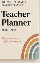 Teacher Planner cover style: Rainbow