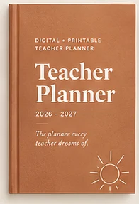 Teacher Planner cover style: Terracotta Sun