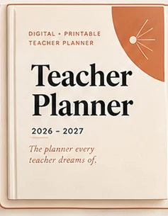 Teacher Planner cover style: Sunburst Cream