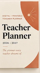 Teacher Planner cover style: Terracotta Arc